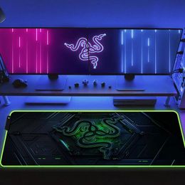 Rests Mousepad Razer Rgb Keyboard Mouse Pad Desk Mat Led Gamer Accessories Mause Computer Desks Large with Wire Xxl Gaming Backlight