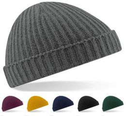 Fashion Unisex Beanie Hat Plain Knit Ski Hat Skull Cap Cuff Warm Winter Blank Colours Unisex Womern Men Outdoor Beany Hat7710596