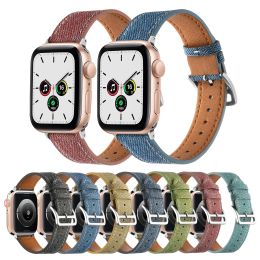 Leather Nylon Strap for Apple Watch Band Ultra 2 49mm 44mm 45mm 40mm 41mm 42mm Bracelet