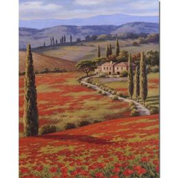Paintings Wall Art Sunflower Painting Modern Landscape Red Poppy Field Handmade Oil Canvas Beautiful Flowers Artwork for Home Decor