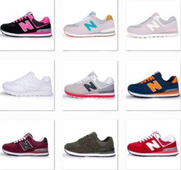 Women 574 Casual Sports Shoes Running Shoes Breathable Mesh Low Cut Lace-up Leisure Sneakers Outdoor Women Zapatos Trainers Size 36-40