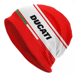 Berets Racing Sprot Motorcycle Ducatis Skullies Beanies Caps For Men Women Unisex Fashion Winter Warm Knitted Hat Adult Bonnet Hats