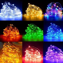 1M/30in LED Fairy Lights Battery Operated String Lights, Copper Wire String Lights, Mini Battery Powered LED Lights For Bedroom, Christmas, Parties, Wedding, Decoration.