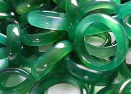 Natural green chalcedony agate rings ship ping X1910A10276l342Z8727588