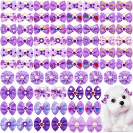 Dog Apparel 20/30pcs Pet Hair Accessories Bows With Pearl Diamond Bowknot Grooming For Small Dogs Accessoreis