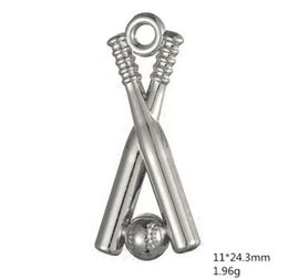 2021 Gold Silver Colour Baseball or Softball Stick Ball Pendant Sports Charms Other Customised jewelry1499733