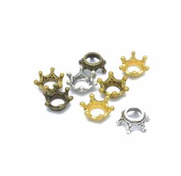 100pcspack Crown Charms DIY Jewellery Making Pendant Fit Bracelets Necklaces Earrings Handmade Crafts Silver Bronze Charm6979540