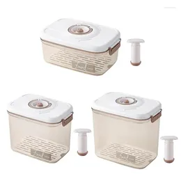 Storage Bottles Food Container Vacuum Box Large Capacity With Drain Net Marinade Time Compass Manual Air Pump