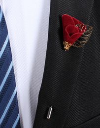 Mens Flower Lapel Pin Handmade Women Men Suit Dress Decoration Lapel Stick Pin Brooch Wedding Boutonniere Corsage5458299