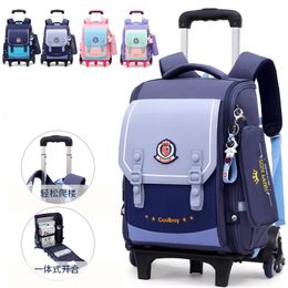 Bags Child Rolling Backpack Student School Bag for Kids Trolley School Backpack for Wheeled Bag 6 12 Years Children Travel Suitcase