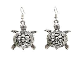 Retro Flower Pattern Cute Animal Style Elephant Turtle Shape Alloy Drop Dangle Earrings for Women Gifts3996892