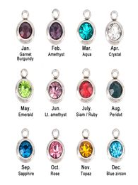 Stainless steel Crystal Zodiac birthstone charms lucky stones 12 colors1 pendants for Pierre Naissance Jewellery making gifts1569445