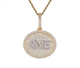 5x5cm Custom Name Medal Pendants Hip Hop Style Men Spin Necklace Chain Any Font Letters Numbers Symbols Color4335402