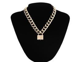 Vine Chunky Thick Link Chain Necklace For Women Gold Color Couple Pendants On Neck Fashion Jewelry Gifts4418591