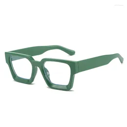 Sunglasses Square Frame Glasses Europe And The United States Fashion Ins All Match Simple Flat Light Mirror