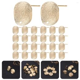 Dangle Earrings 30 Pcs Round Ear Pin With Hole Tassel Bezel Trays DIY Jewellery Accessories Blank Alloy Blanks Gemstone