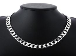 Fine 925 Sterling Silver Figaro Chain Necklace 6MM 16quot24inch Top Quality Fashion Women Men Jewellery XMAS 2019 New Arrival 2954068801