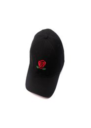 2pcslot Lover Couple Sun Hat Rose Flower Embroidery Baseball Cap Classic Adjustable Football Hat for Spring Summer Autumn1332425