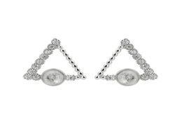 Triangle Earrings Pearl Settings Zircon 925 Sterling Silver DIY Jewellery Findings Earring Base Blanks 5 Pairs5424283