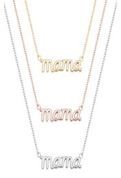 Small Mama Mom Mommy Letters Necklace Stamped Word Initial Love Alphabet Mother Necklaces for Thanksgiving Mother039s Gifts9312804