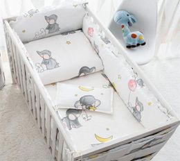 69pcs Elephant Baby Bedding Set Cotton Bedroom Decor Baby Girl Boy Crib Bed Linens Bed Bumper 120x60120x70cm 2205267499783