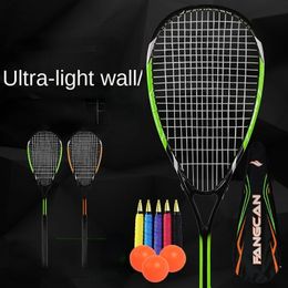 Beginner Squash Racket Set Ultra Light 185g College Men's and Women's Novice Training Rackets Send Full Accessories 231225