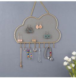 Bracelets Earring Organizer Wall Mount Holder for Necklace Bracelet Earring Jewelry Storage Rack Display Decoration with Hooks