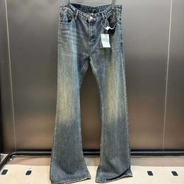 B Family High Edition Paris New Wash Orange Flare Classic Casual Jeans för män och kvinnor