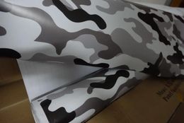 Stickers Black white CAMO Graffiti Camouflage Vinyl Wrap Sheet Stickerbomb Arctic Camo Sticker with air release for Car wrap Vehicle wrap 1
