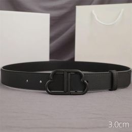 Belts Ladies Luxury Belt Genuine Leather Belt Designer Letter Belts Womens Waistband Mens Fashion Belt 3.0cm Width Black Waistband