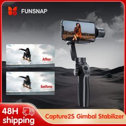 Funsnap Handheld Gimbal Capture 2S for Phone Smartphone Selfie Stick Youtuber Live Video Record Stabiliser 231226