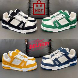 10Adesigner shoes Embossed lows Trainer Sneaker white black sky blue abloh green denim pink red luxurys Virgil mens casual sneakers low platform womens trainers