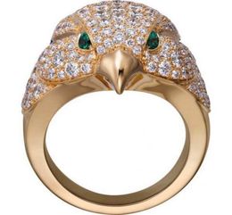 Luxury brand owl ring diamonds Top quality 18 K gilded rings brand design new selling diamond anniversary gift classic style europ9610012