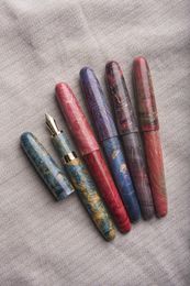 Beautiful Pattern Stabilised Wood Fountain Pen Iraurita Nib Writing ink School Office Supplies Gift Manual Assembly 231225