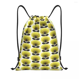 Shopping Bags Orla Kiely Oval Flower Drawstring Women Men Foldable Sports Gym Sackpack Scandinavian Geometric Training Storage Backpacks