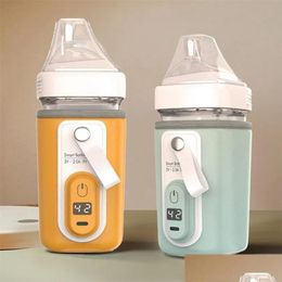 Bottles# Usb Charging Bottle Warmer Bag Insation Er Heating for Warm Water Baby Portable Infant Travel Accessories 220512 Dro