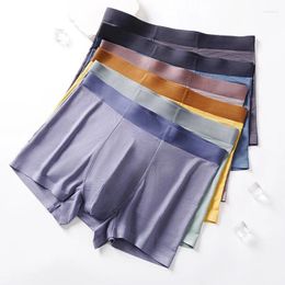 Underpants Summer Mens Underwear With Seamless Color Gauze And Contrasting Flat Corner Pants For Comfort Breathability