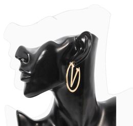 Luxury Fashion Stud Womens Big Circle Lovs Gold 925s Stick Ear Cuff Earrings Hoop Earrings for Woman High Quality Designer Jewelry6235366