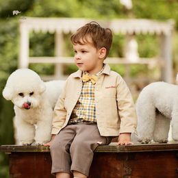 Dave Bella Ragazzo per bambini Autunno Moda Casual Soprabito Top in puro cotone Camicia sportiva all'aperto Velluto a coste DB3236038 231225