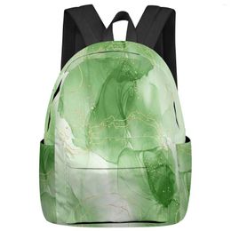 Backpack Marble Line Gradient Grass Green Women Man Backpacks Waterproof School For Student Boys Girls Laptop Bags Mochilas