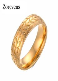 Tire Tread Style Grooved Ring Men Jewelry Rock Punk Vintage Stainless Steel Party Jewelry6477801