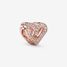 100% 925 Sterling Silver Sparkling hand Heart Charms Fit Original European Charm Bracelet Fashion Women Wedding Engagement Jew328o