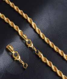 8 Arten Hip Hop 18K vergoldete Ketten Halsketten Men039s Cuban Box Ed Choker 20-Zoll-Halskette für Frauen Mode Jewe2087278