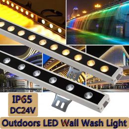 Floodlights 100cm Floodlights Outdoors waterproof LED Wall Washer Light 18W 24W DC24V staining light barlight For Garden Landscape House Decor