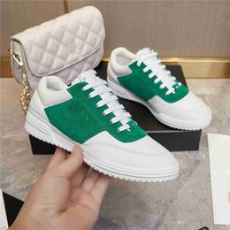 Luxury design Bowling Shoes Channel 2024 fashionable men and women Leather Canvas Letter Logo Casual outdoor Sports running Shoes 013-02