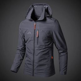 Men Waterproof Jackets Hooded Coats Male Outdoor Outwears Windbreaker Windproof Spring Autumn Jacket Fashion Clothing Coat 231225