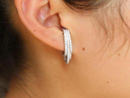 simple minimalist Line Earring delicate CZ Brilliant crystal Earring Zircon Stone Women Birthday Gifts elegant sparkling cz pave8298833