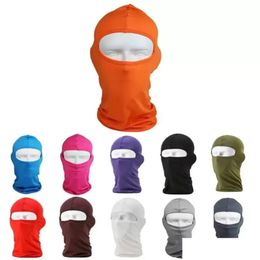 Party Hats Face Hat Mask Autumn Winter Polyester Beanie Er Clava Ski Motorcycle Cycling Masks Skiboard Helmet Neck Warmer Gaiter Tube Otoil