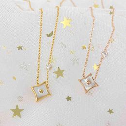 First choice for party gifts Necklace high quality Jewellery diamondshaped motherofpearl women039s simple fashion personality5687192