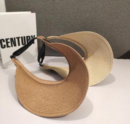 Luxury designer visors Sun Hat woman summer sunprotection Straw hats Outdoor Visor Cap fashion Empty Top Caps Casual Sports Beach9728419